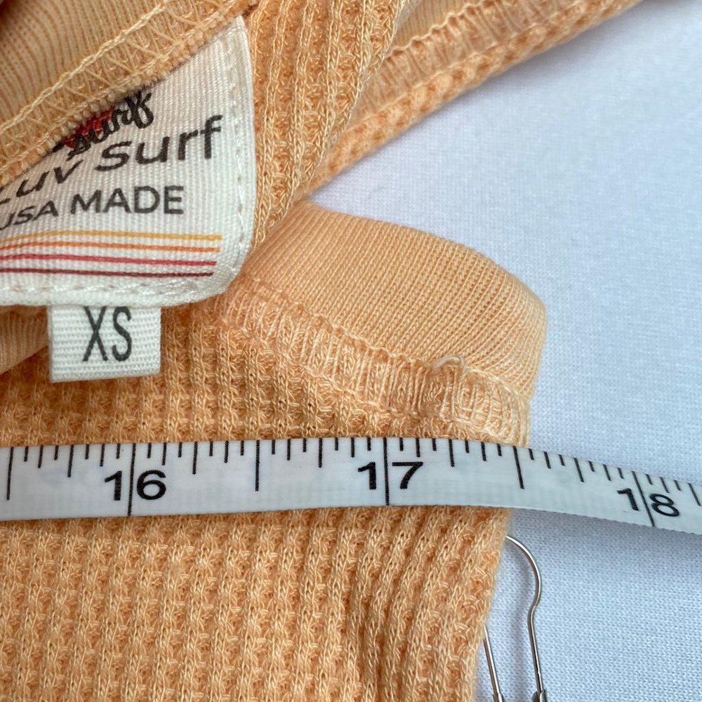 NWT Luv Surf Waffle Knit Crop Tank Peach XS to Large - Picture 9 of 12